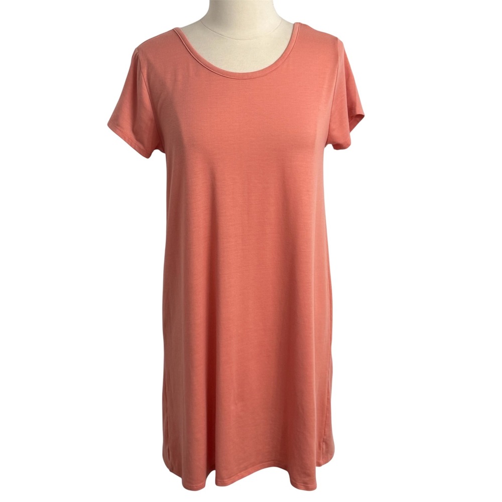 Bobbie Brooks Women's Short Sleeve Tunic Flared A-Line Swing Dress